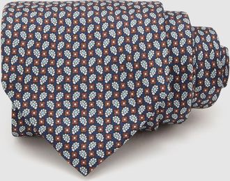 Reiss Navy Silk Micro Paisley-print Tie