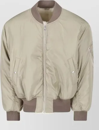 Auralee leather padded coat