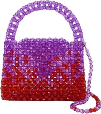 Germanier Mini Bags, female, Multicolor, Size: ONE SIZE Multicolour Hobo Bag - Purple/Red - Pearl