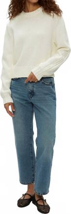 Michael Stars Merle Crewneck Sweater In Off White