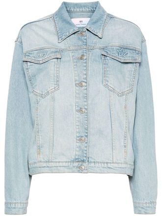 Chiara Ferragni 3D logo denim jacket - Blue