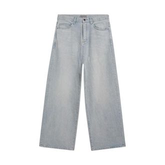 Balenciaga Wide Jeans, male, Blue, Size: M Wide-leg Jeans