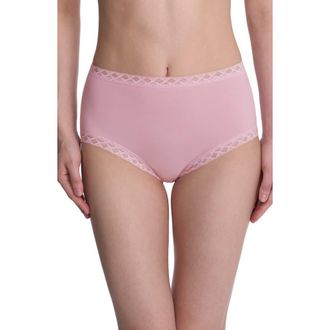 Natori Bliss Stretch Cotton Full Briefs in Pink Velvet at Nordstrom, Size Small
