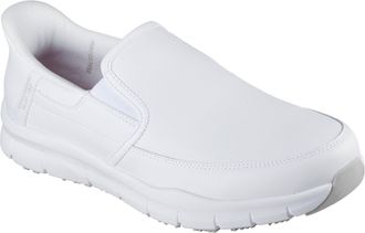 Skechers Mens Nampa Broxtin Work Shoes, White Leather/Synthetic, 9.5 UK