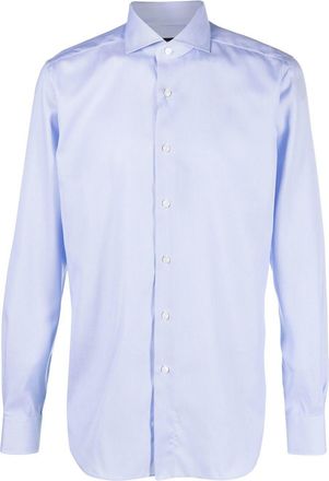 Dell'Oglio long-sleeve cotton shirt - men - Cotton - 40 - Blue