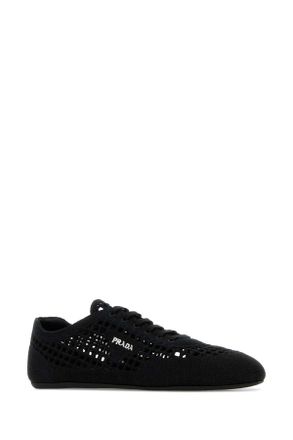 Prada Womens Collapse Sneaker Black Fabric