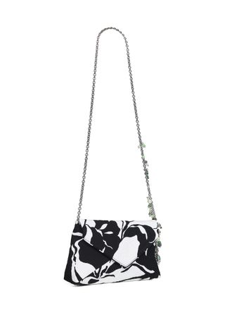Dries Van Noten Womens Clutch Bag With Chain Strap, Multicolour Cotton Handbags Hand