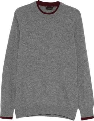 Roberto Collina Pullover Girocollo In Lana Con Bordi A Contrasto-Uomo