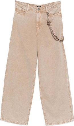 Pinko Lauryn Jeans In Beige Cotton