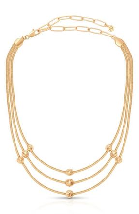 Ettika Molten Spheres Layered Necklace in Gold at Nordstrom