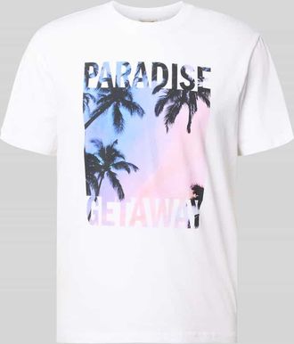 Only & Sons Regular Fit T-Shirt aus reiner Baumwolle Modell MAGDY LIFE in Weiss, Gr&ouml;&szlig;e XXL