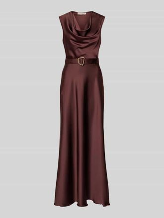 Rinascimento Rinascimento Regular Fit Abendkleid aus Satin in Schoko, Gr&ouml;&szlig;e XL