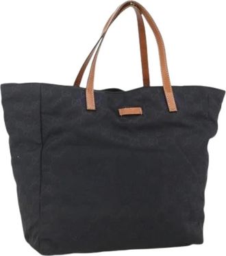 Gucci Pre-owned Tote Bags, female, Black, Size: ONE SIZE Pre-owned Vintage Nylon Tote Bag