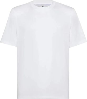 Brunello Cucinelli T-shirt met ronde hals van katoenen jersey - Heren - T-shirts - Wit - M - Katoen - Tops