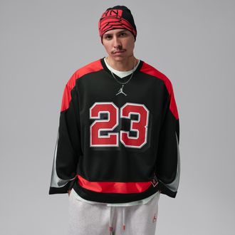 Nike Jordan Mens Jordan Brooklyn Hockey Jersey in Black | IZ4048-012