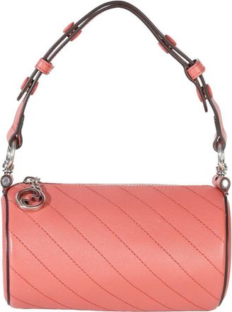 Gucci Pink Leather Diagonal Quilted Mini Blondie Barrel Bag (Authentic Pre-Loved)