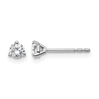 Diamond2Deal 14k Gold 1/4 ct Round Lab Grown Diamond Stud Earrings VS Clarity, D-E Color
