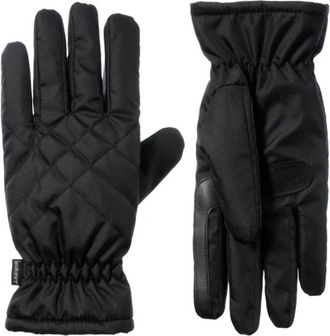 Isotoner Womens Sleekheat Glove With Quilting In Black