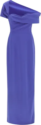 Carolina Herrera Blue Polyester Long Womens Dress