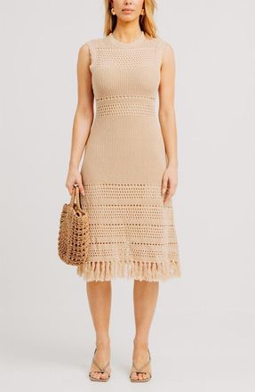 Ronny Kobo Colette Sleeveless Knit Dress in Bone at Nordstrom, Size X-Small