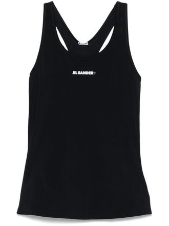 Jil Sander technicalb jersey tank top - women - Nylon/Polyamide - S - Black