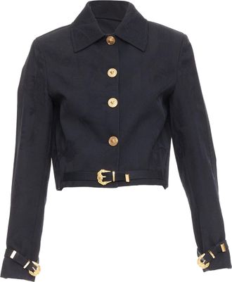 Versace wool Medusa jacquard barocco crop jacket
