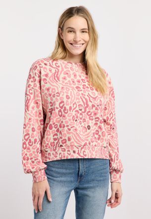 Ragwear Sweatshirt RAGWEAR WUSS PRINT, Damen, Gr. XXL, pink, Sweatware, Obermaterial: 70% Baumwolle, 30% Polyester, bedruckt, normal, Rundhals, Sweatshirts Sw