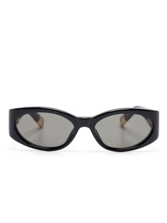 Jacquemus Occhiali da sole Les lunettes Ovalo - Nero