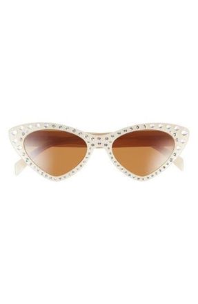 Moschino 52mm Cat Eye Sunglasses in Ivory at Nordstrom Rack