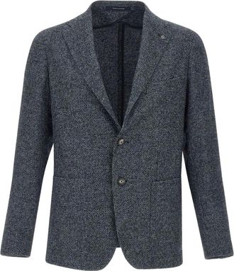 Tagliatore Blazer con trama in rilievo - Blu