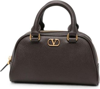 Valentino Garavani Brown VLogo Signature Mini Duffle Bag