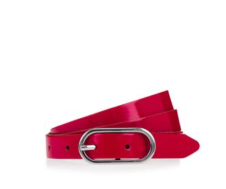 Tamaris Lederg&uuml;rtel TAMARIS, Damen, Gr. 100, rot, Materialmix, unifarben, G&uuml;rtel Lederg&uuml;rtel, mit Doppelschnalle