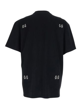 44 Label Group Crew Neck Cotton T-Shirt - Black