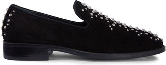 Giuseppe Zanotti Alfredson 15mm studded loafers - men - Suede/Leather/Leather - 42.5 - Black