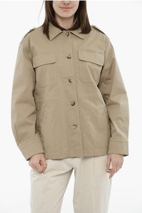 Woolrich Solid-Color Stretch Cotton Overshirt size Xxs