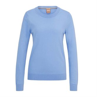HUGO BOSS Damestrui van scheerwol (Blauw)