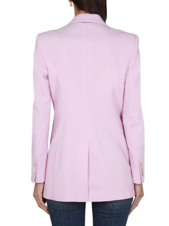 Alexander McQueen Double-Breasted Wool Blazer - Pink