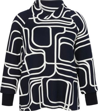 Via Appia Due Dames, Sweatshirts & Hoodies, Blauw, Maat: 2XL