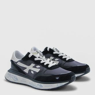 Premiata Colour-Block Mesh Sneakers - Navy