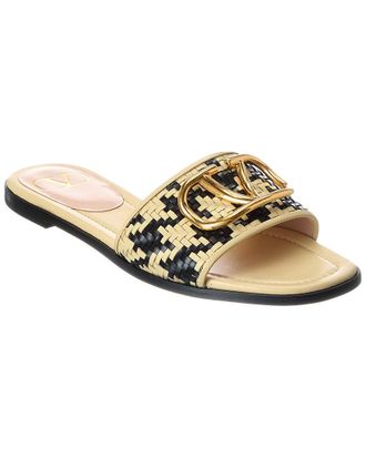 Valentino Vlogo Signature Leather Sandal