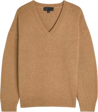 Nili Lotan Shagan V-neck sweater - Marrone