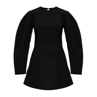 Rotate ROTATE Birger Christensen, Short Dresses, female, Black, Size: 2XS Dress with puff sleeves