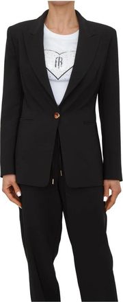 Fracomina Reg Length Jacket - Dames - Blazers - Zwart - XL - Polyester - Jassen