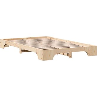 vidaXL Estructura de cama Madera de pino macizo 197 x 127 x 17 cm Vidaxl