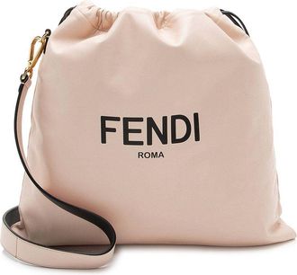 Fendi Fendi Pink Leather Nappa Drawstring Medium Shoulder Bag (Authentic Pre-Loved)