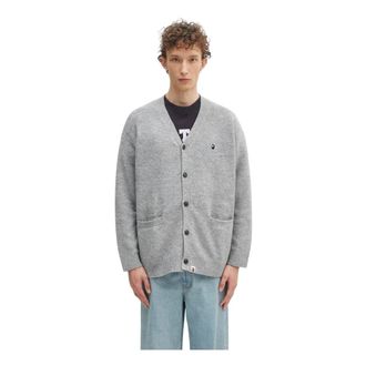 A Bathing Ape C&aacute;rdigan One Point - Knitwear - Hombre - Gris - XL