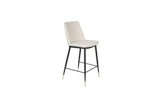 White Label Silla de tela beige