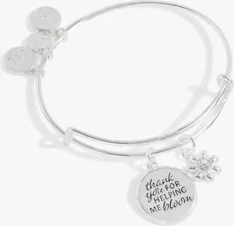 Alex and Ani Thank You For Helping Me Bloom Charm Bangle in Silver at Nordstrom