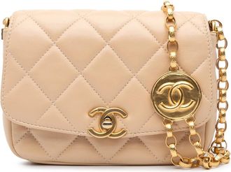 Chanel Hobo Bags - 2020 Small Quilted Lambskin CC Coin Flap - Gr. unisize - in Braun - für Damen