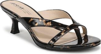 Life Stride Navine Kitten Heel Flip Flop in Black Multi at Nordstrom, Size 9.5